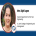 St. John College of Engineering and Management, Head of Department for First Year Engineering: Mrs. Dipti Lopes Interview